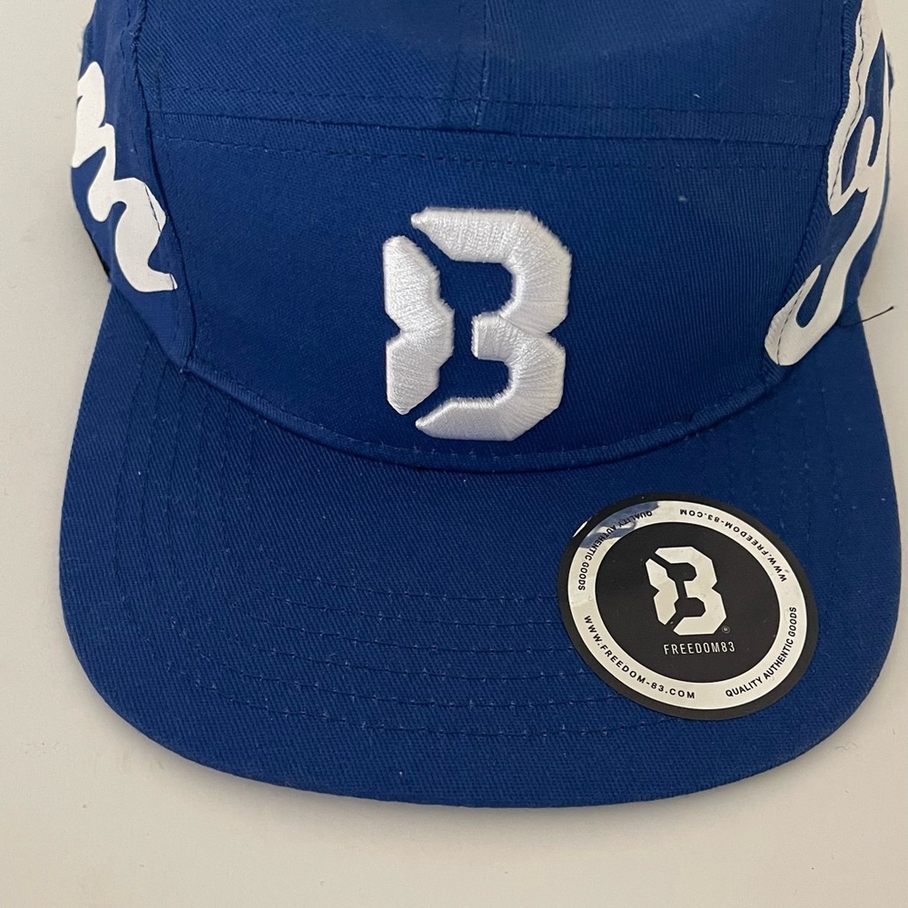 Blue Cap with White Logo